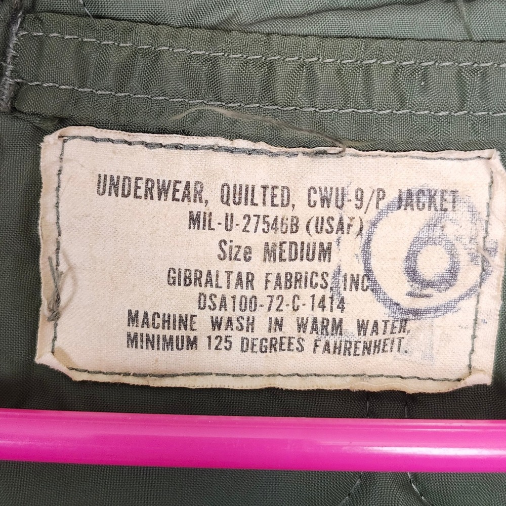 Vintage OG107 M65 Field Coat + USAF 1972 CWU-9/P Quilted Liner Jacket - Picture 4 of 16